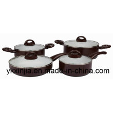 Utensílios de cozinha 8PCS cerâmica de alumínio Coating Cookware Set